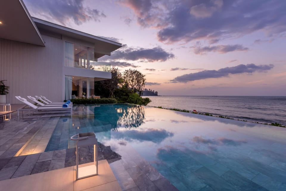 Sea view, Swimming pool, Swimming pool, Sunset, sunbed