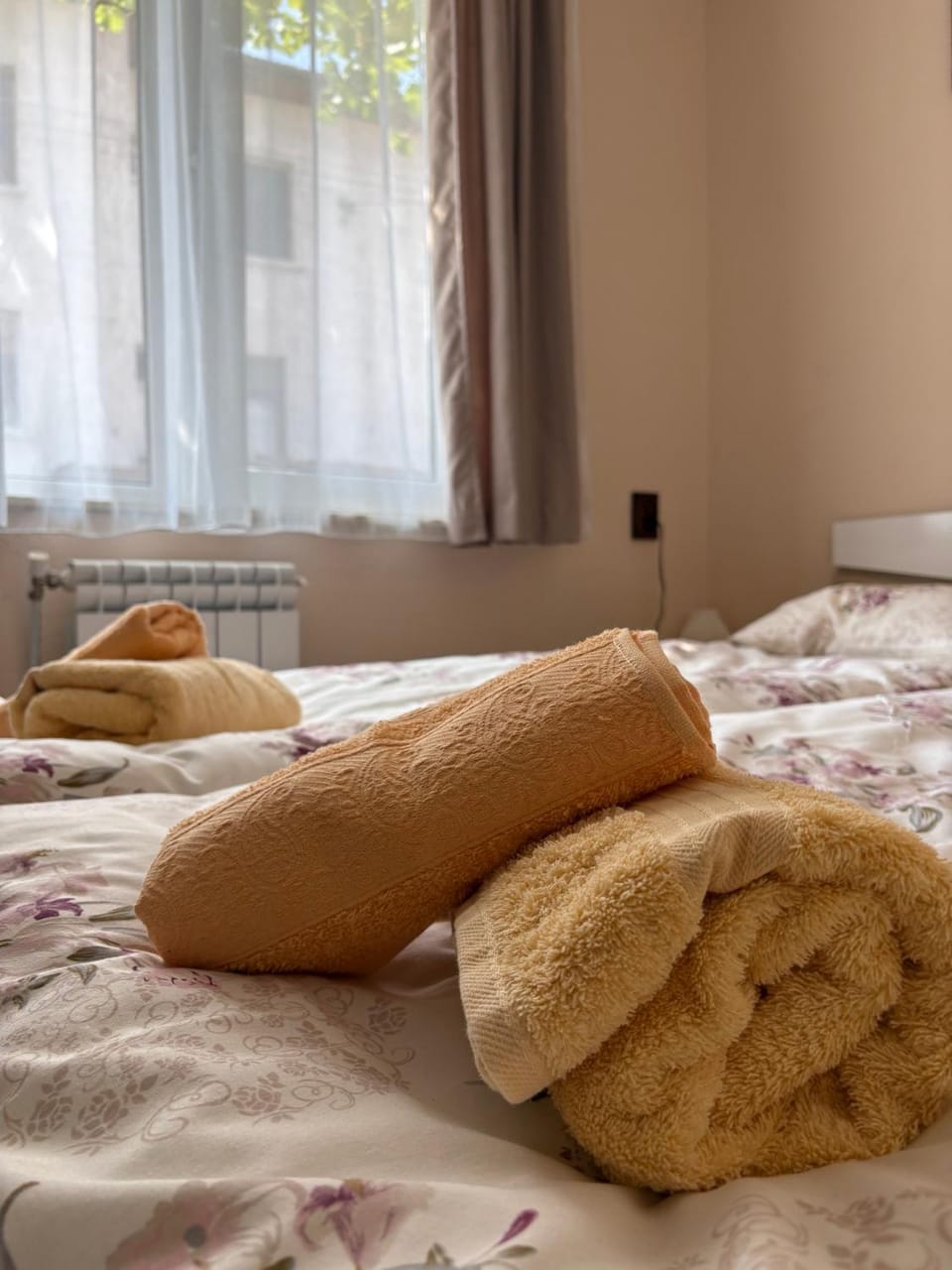 Photo of the whole room, Bedroom, towels