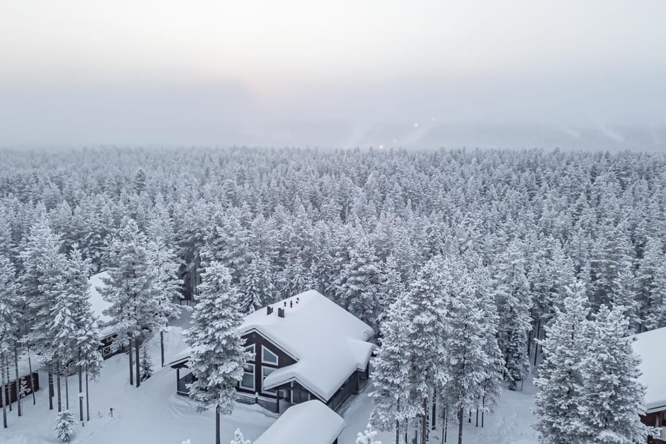 Property building, Neighbourhood, Natural landscape, Bird's eye view, Winter