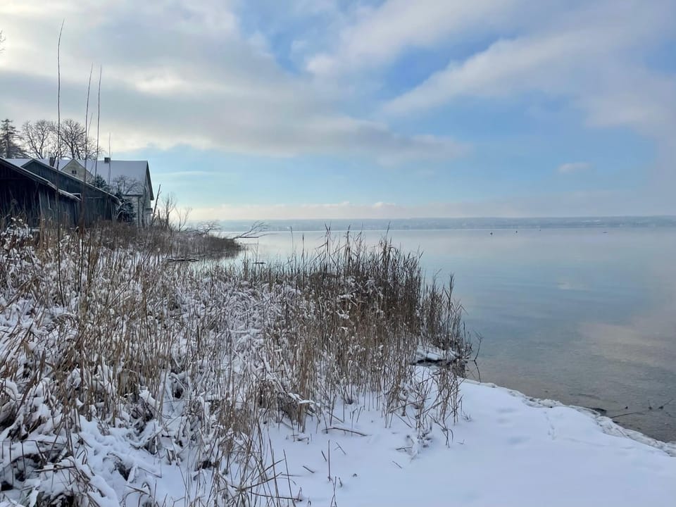 Nearby landmark, Winter, Lake view
