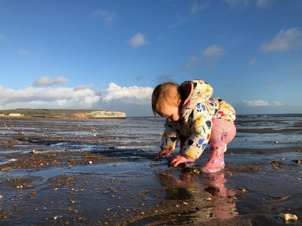 Day, People, Natural landscape, Beach, Sea view, children