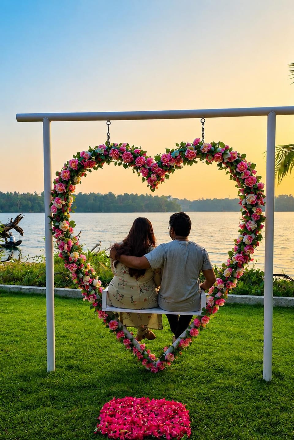 Garden view, Lake view, Sunset