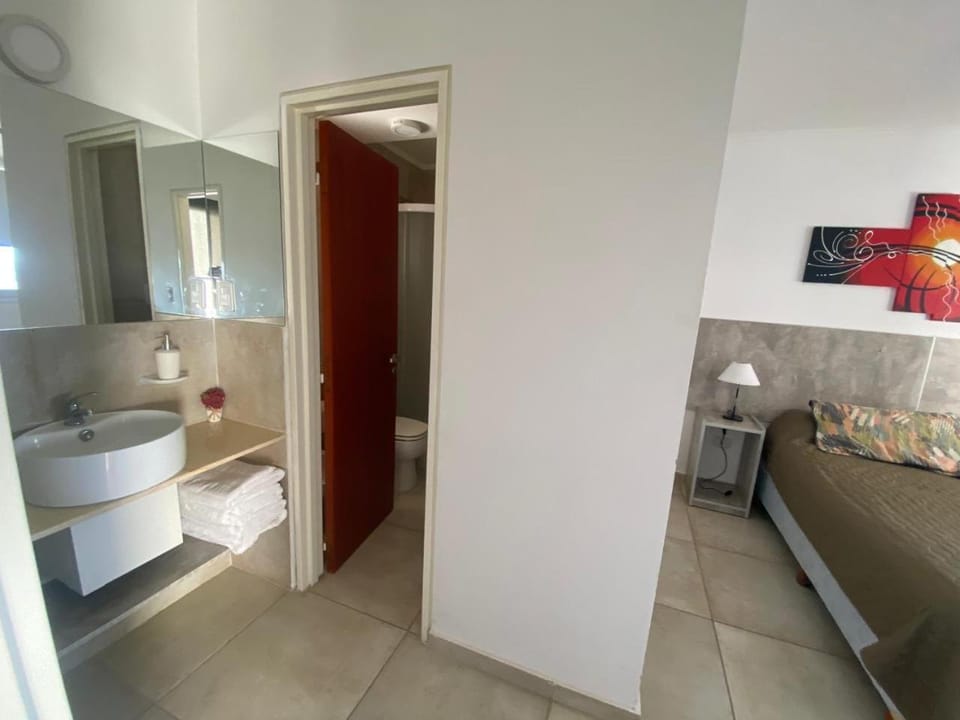 Toilet, Bed, Bathroom, Photo of the whole room, Bedroom, Bath