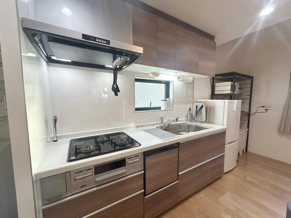 Kitchen or kitchenette, dishwasher