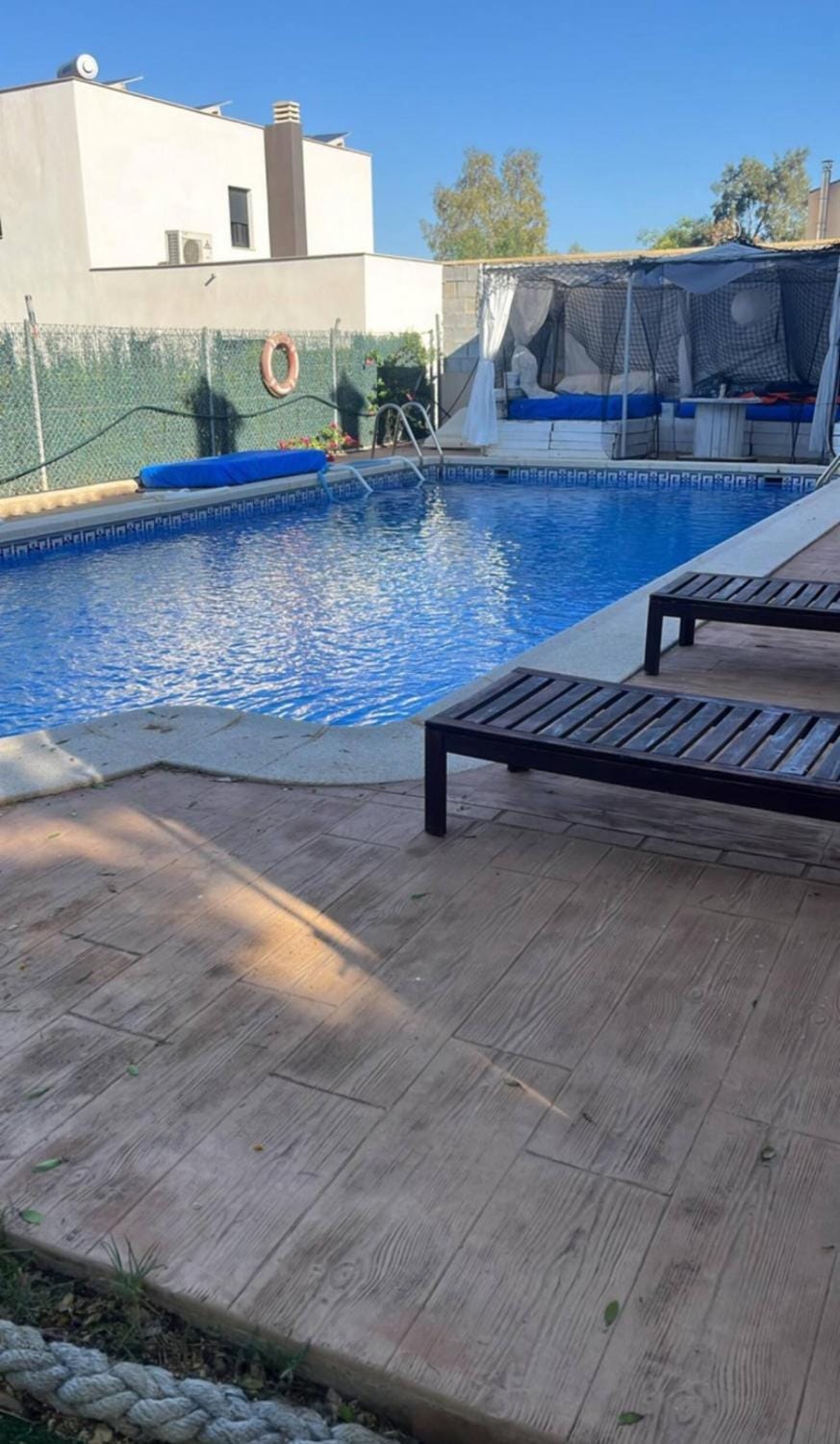 Pool view, Swimming pool, sunbed