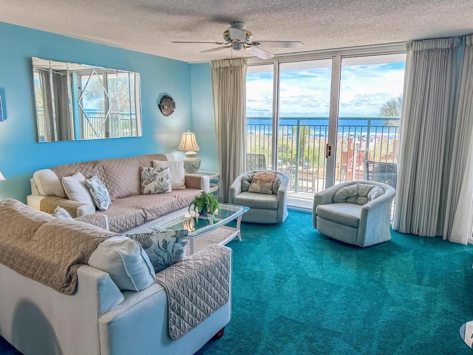 Living room, Seating area, Sea view