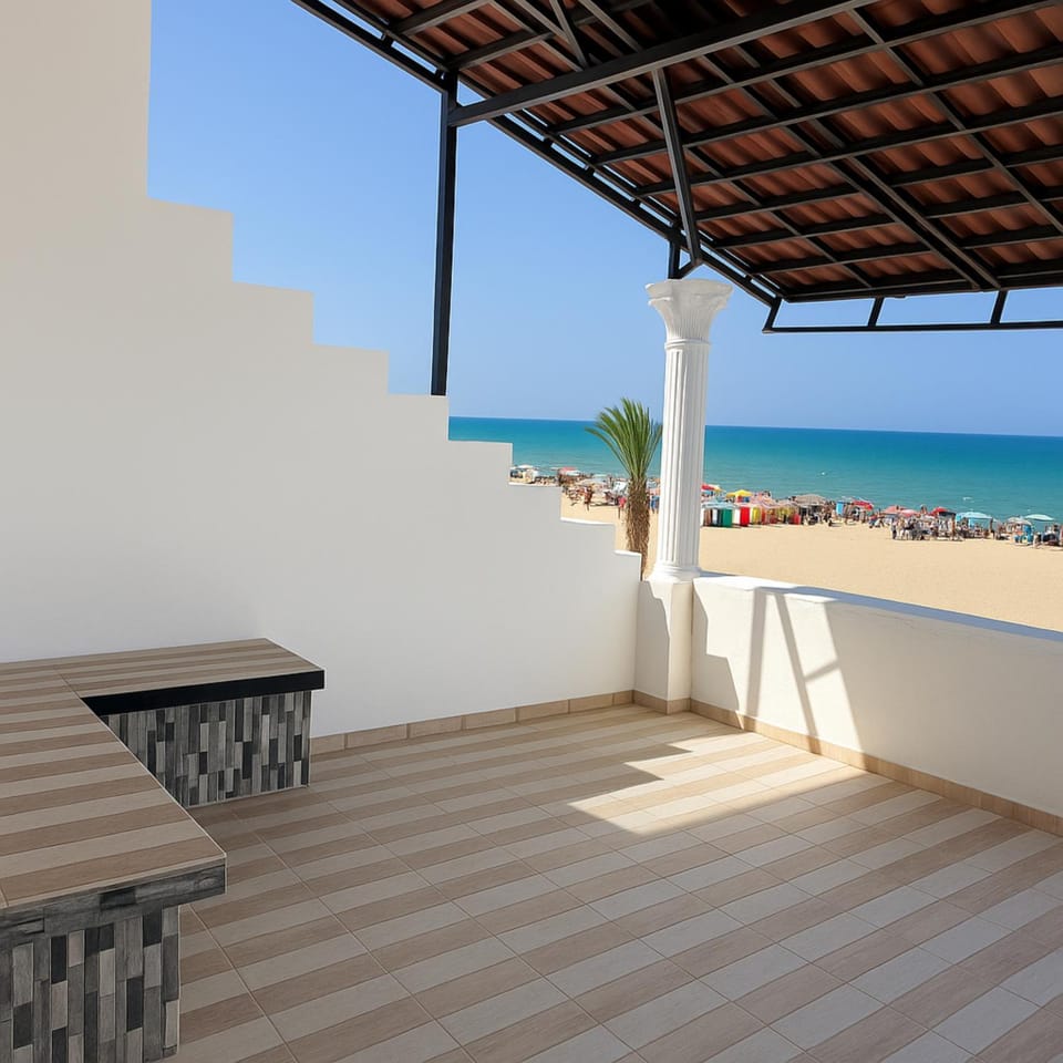 Natural landscape, View (from property/room), Balcony/Terrace, Beach, Sea view, Sea view, Sunset