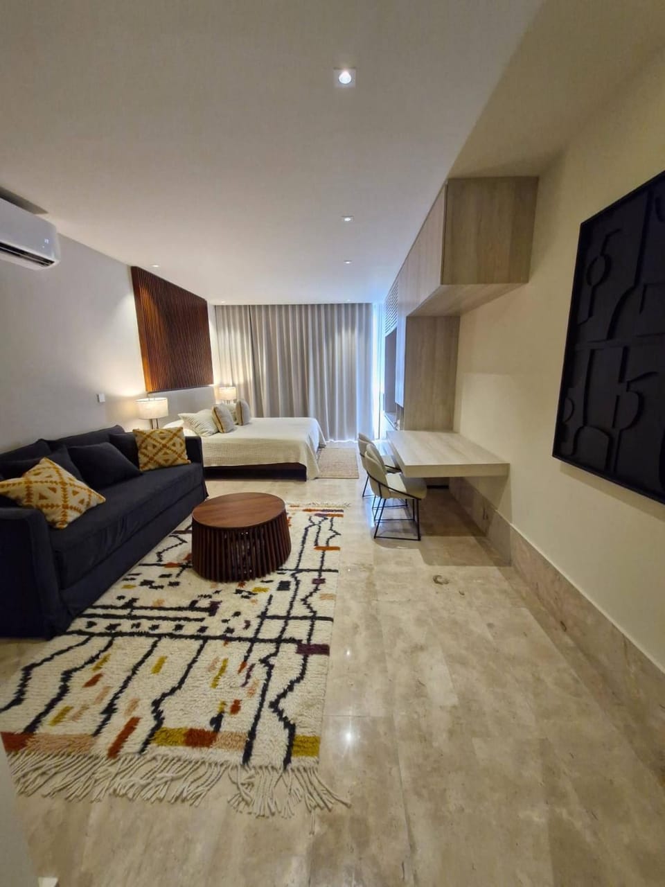 Bed, Living room, Bedroom