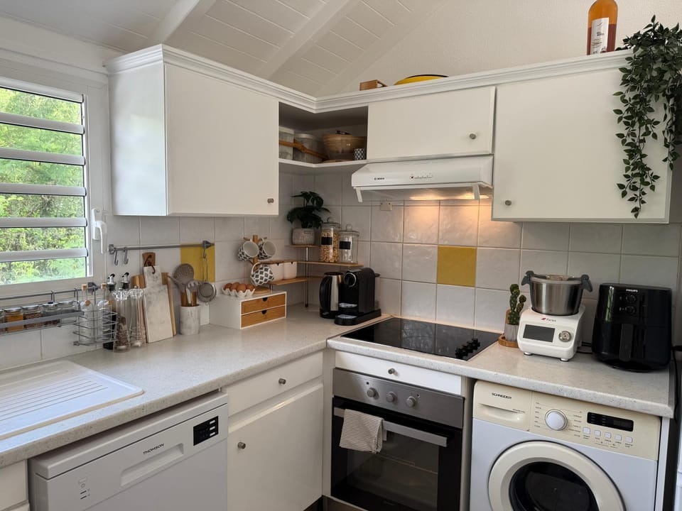 Coffee/tea facilities, Kitchen or kitchenette, dishwasher, oven, stove, toaster, washing machine
