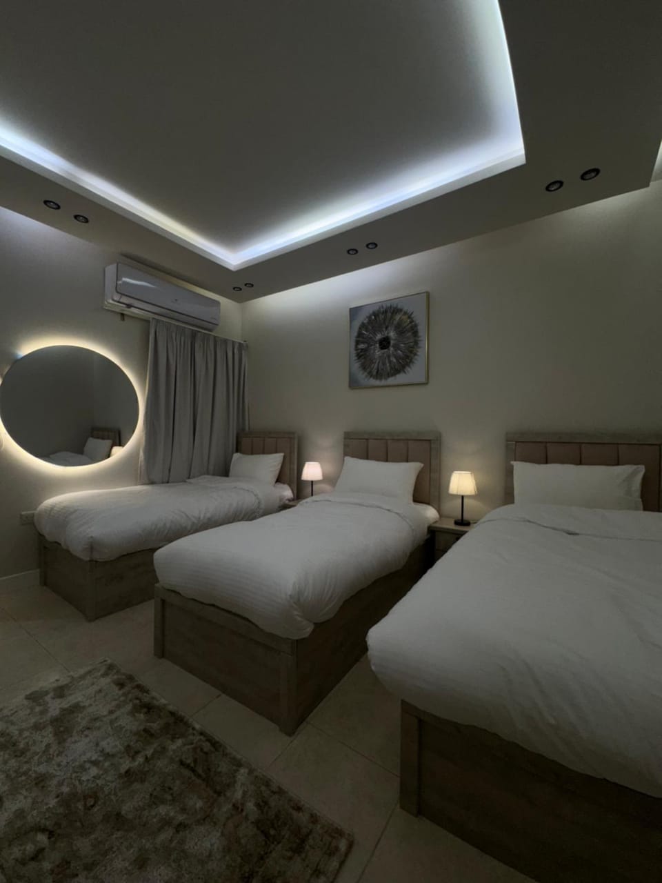 Bed, Photo of the whole room, Bedroom, air conditioner