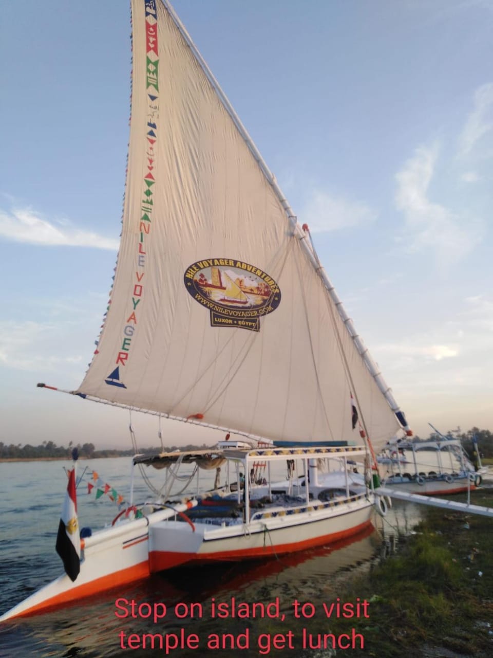 Mary sailboat adventure Docked boat in Luxor