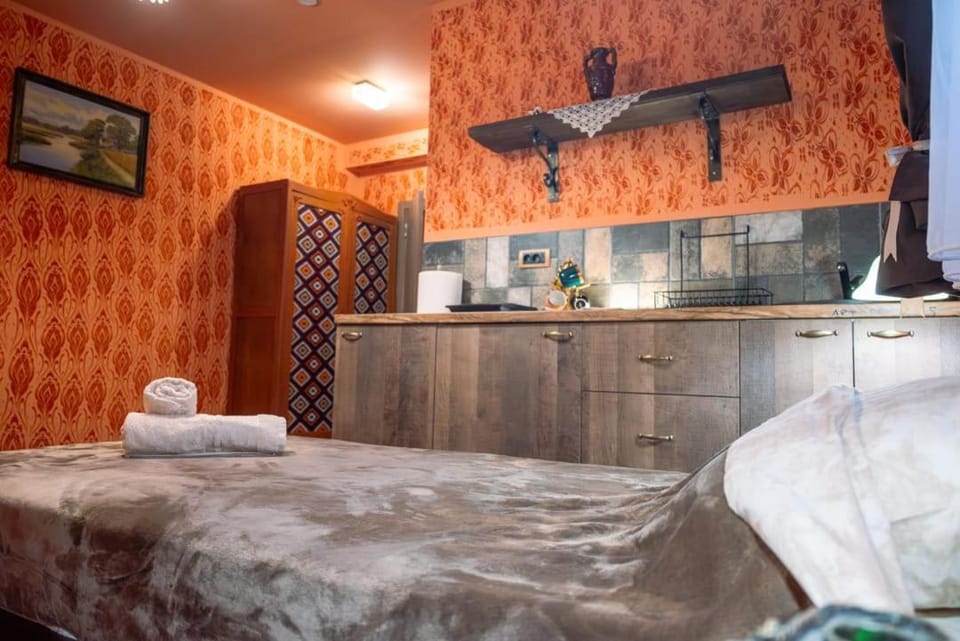 Bed, Kitchen or kitchenette, Photo of the whole room, Bedroom