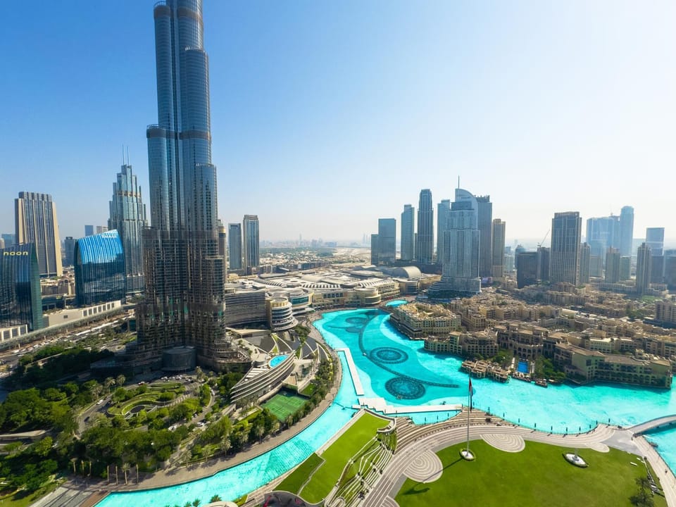 GRANDE RESIDENCES with a direct Burj Khalifa view and Private Fountain Show at 62nd floor with DXB AIRPORT VIP Shuttle option for 8 guests Apartment in Dubai