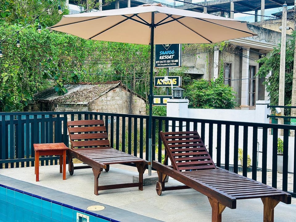 Garden, Pool view, sunbed
