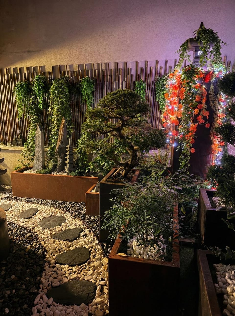 Night, Garden, Garden view