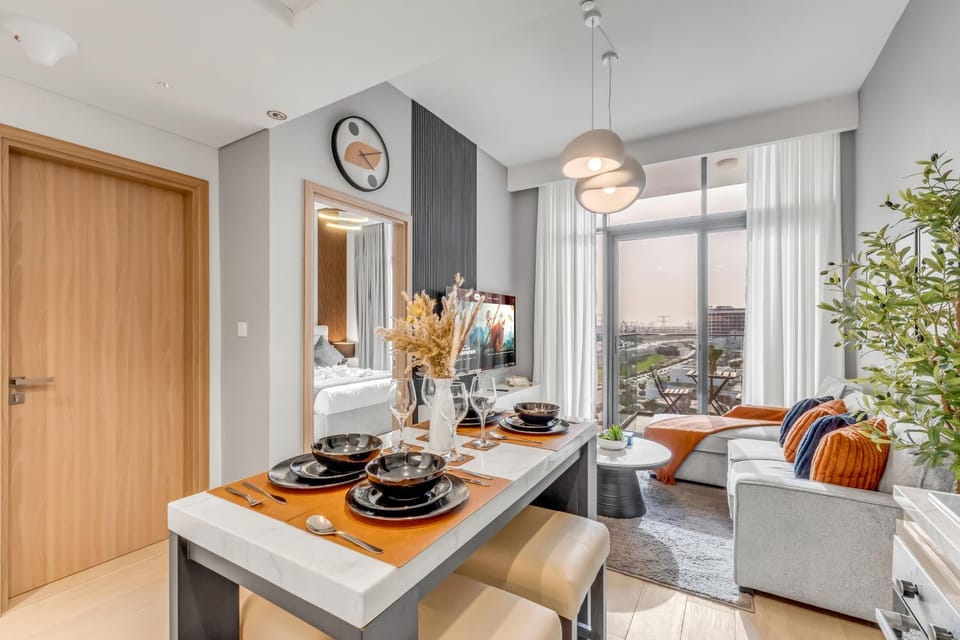 Kitchen or kitchenette, Living room, Dining area
