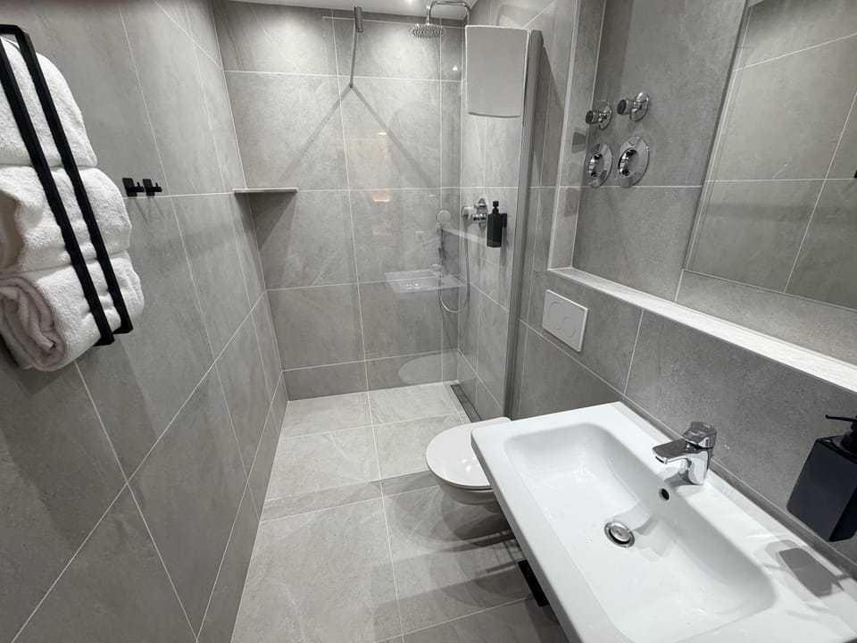 Shower, Toilet, Bathroom, towels