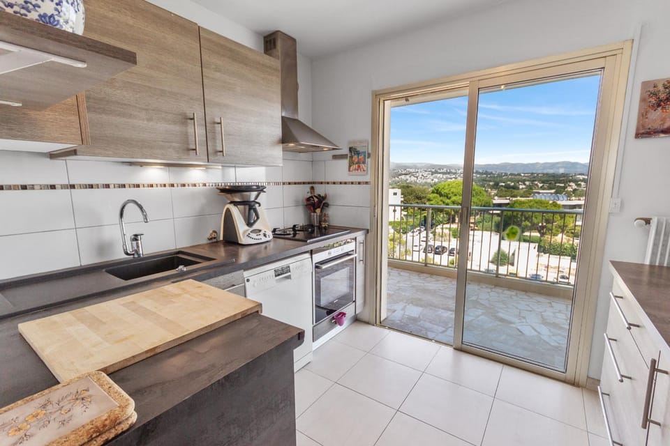 Le Thalassa - Spacious - Sea View - AC - Parking - Pool Apartment in Antibes