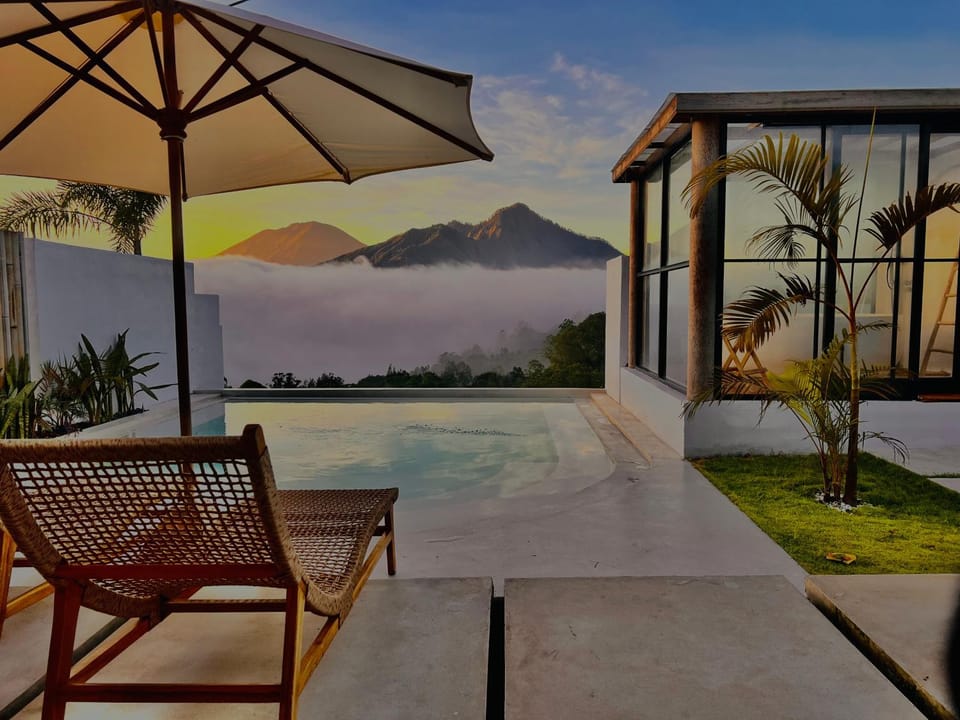 Property building, Natural landscape, Mountain view, Pool view, Swimming pool