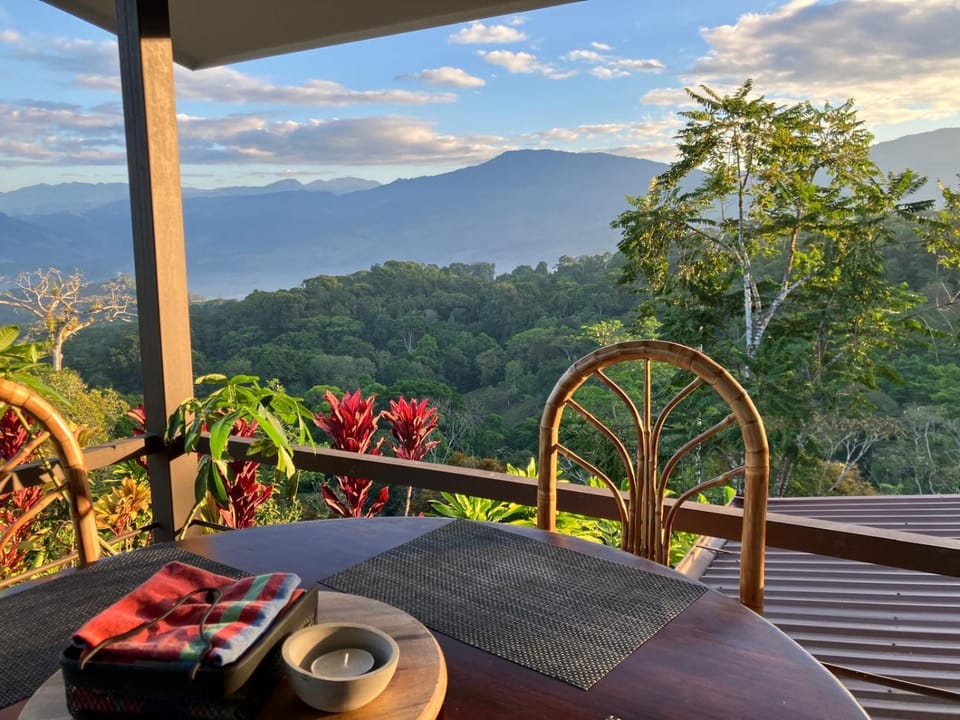Day, Natural landscape, View (from property/room), Balcony/Terrace, Dining area, Mountain view