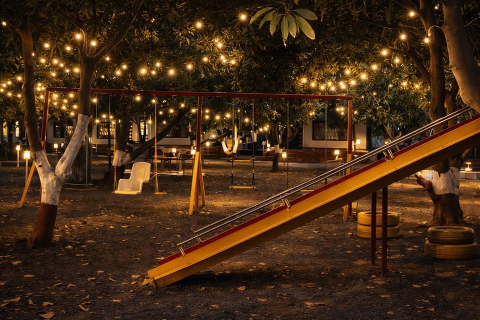 Night, Children play ground, Evening entertainment