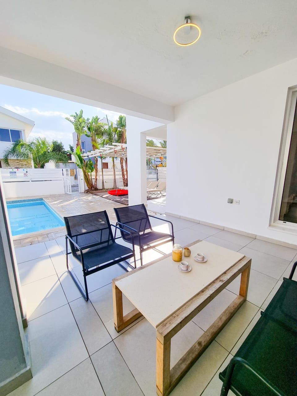 Patio, Balcony/Terrace, Seating area, Pool view, Swimming pool