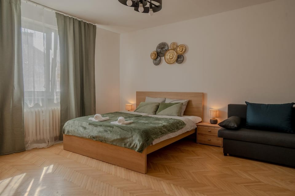 Bed, Living room, Bedroom