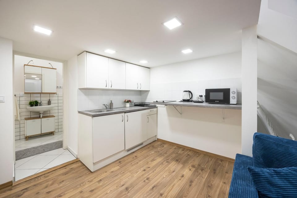 Kitchen or kitchenette, dishwasher, oven, stove, toaster