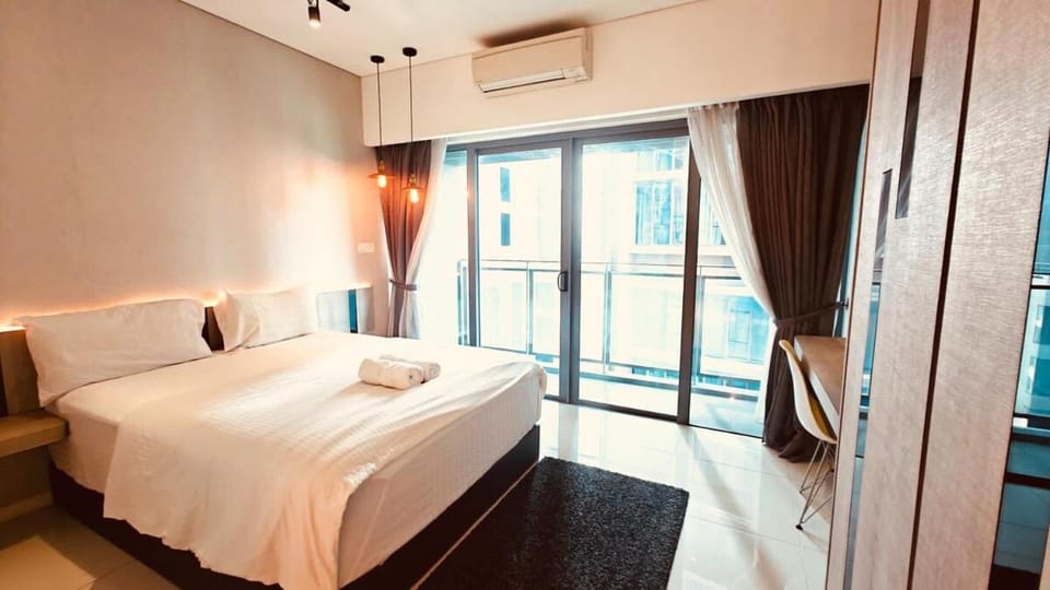 Bed, air conditioner