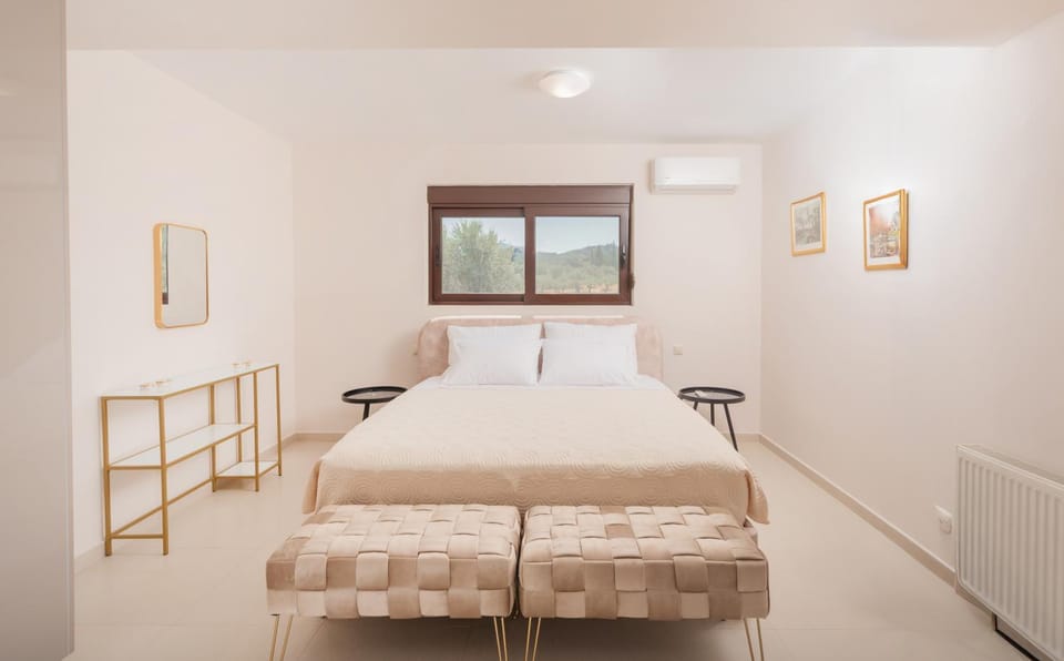 Bed, Living room, Photo of the whole room, Bedroom, air conditioner