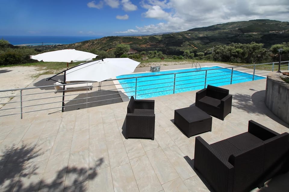 Patio, Natural landscape, Pool view, Sea view, sunbed