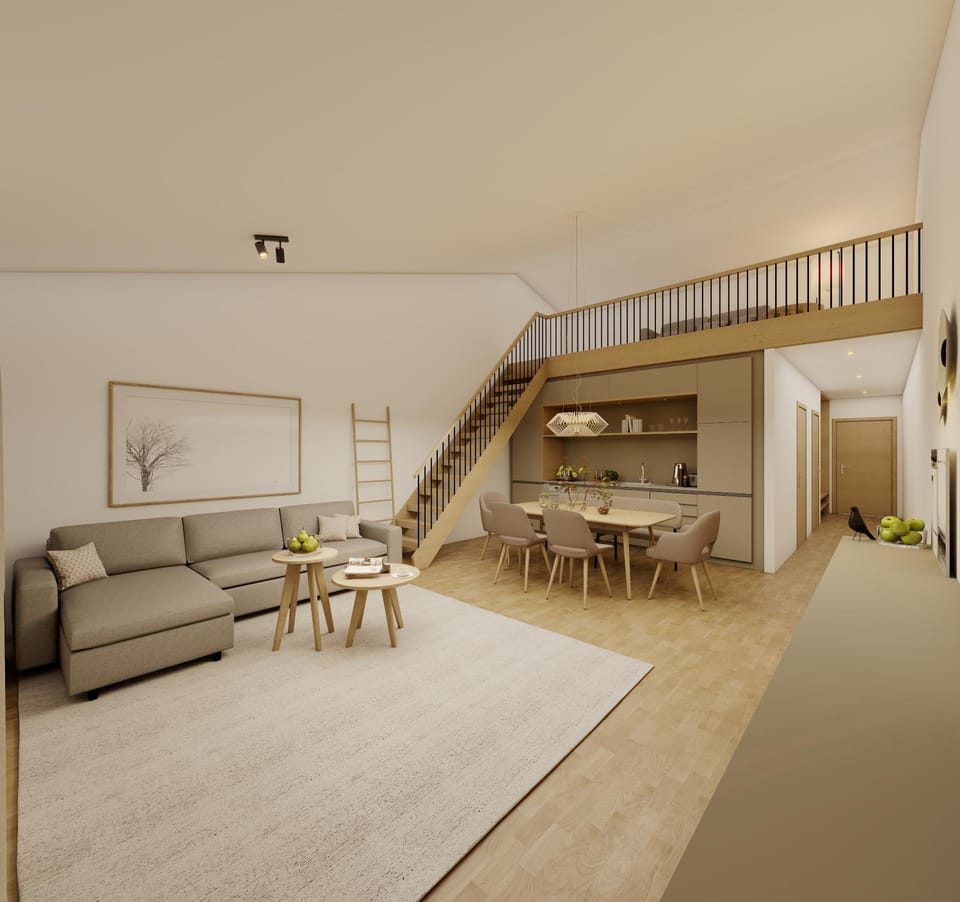 Living room, Seating area, Dining area