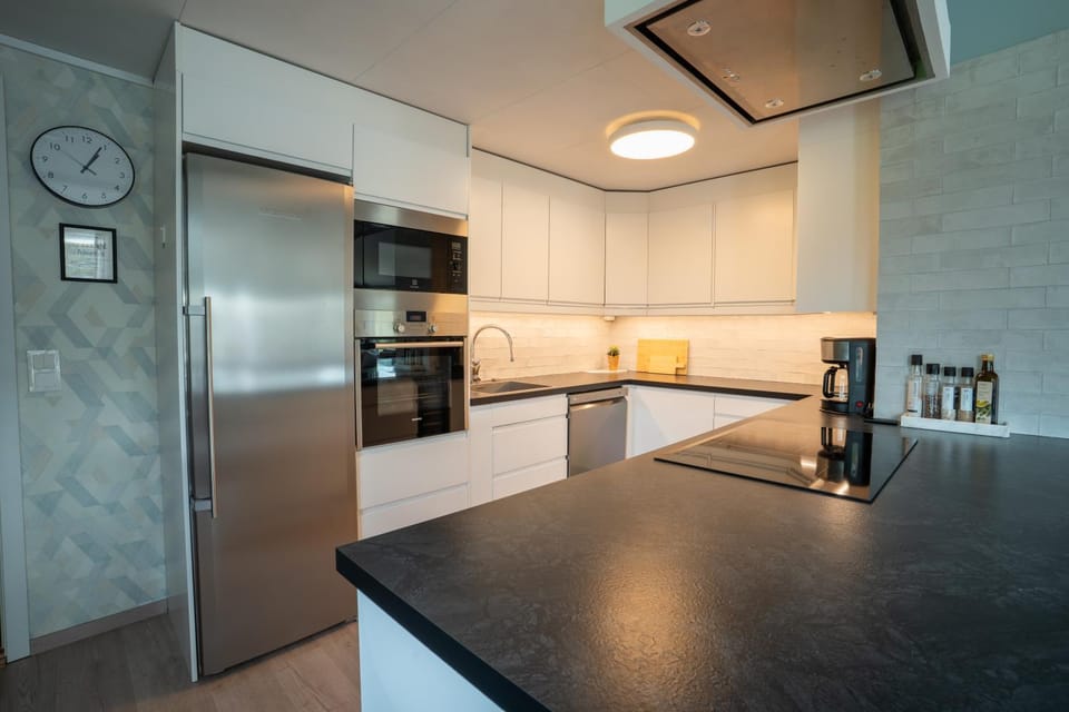 Kitchen or kitchenette, dishwasher, oven, stove, toaster