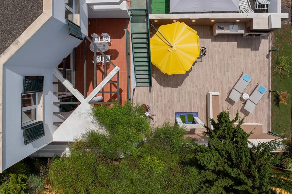 Property building, Patio, Day, sunbed