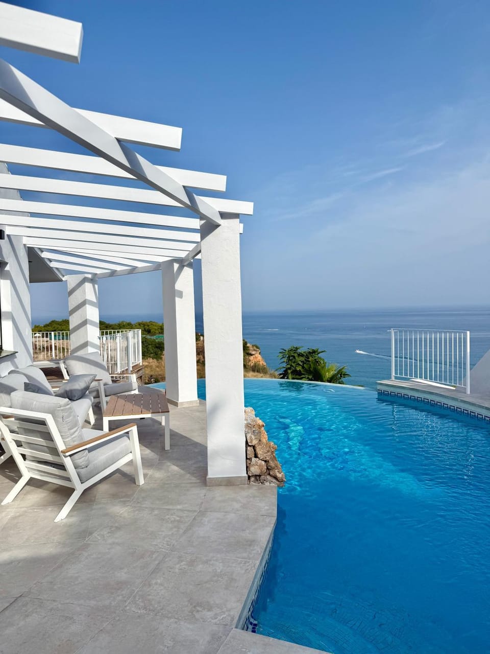 Property building, Living room, Swimming pool