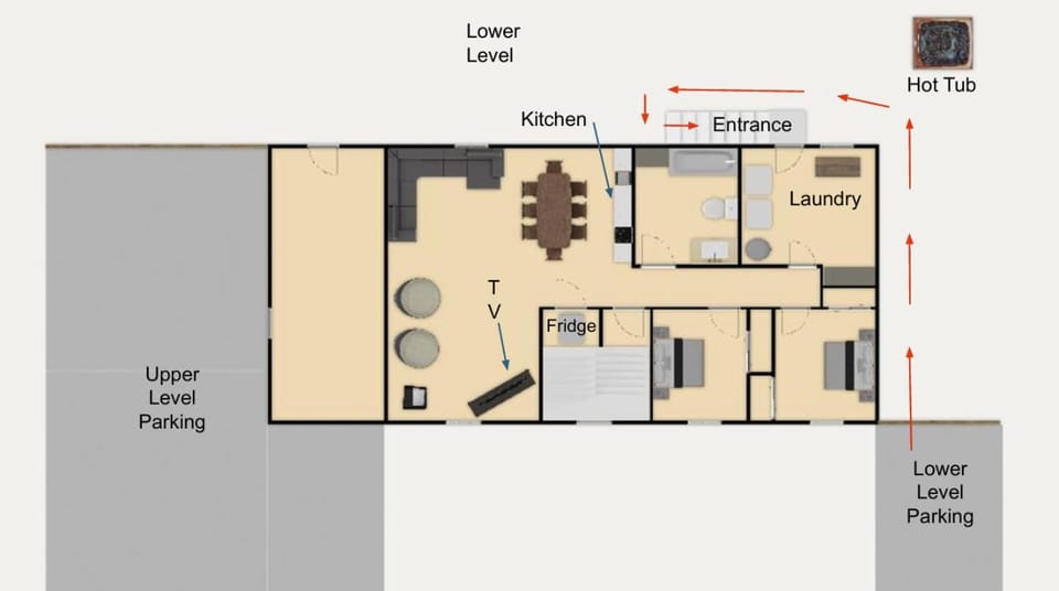 2 Bedroom, Washer-Dryer, Sleeps 6, lower, No Kitchen House in Page