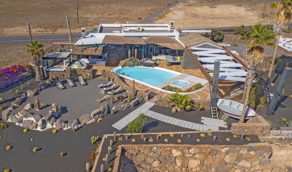 Property building, Living room, Swimming pool