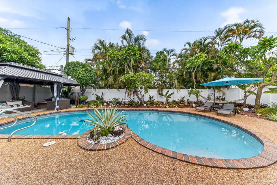 Pool view, sunbed