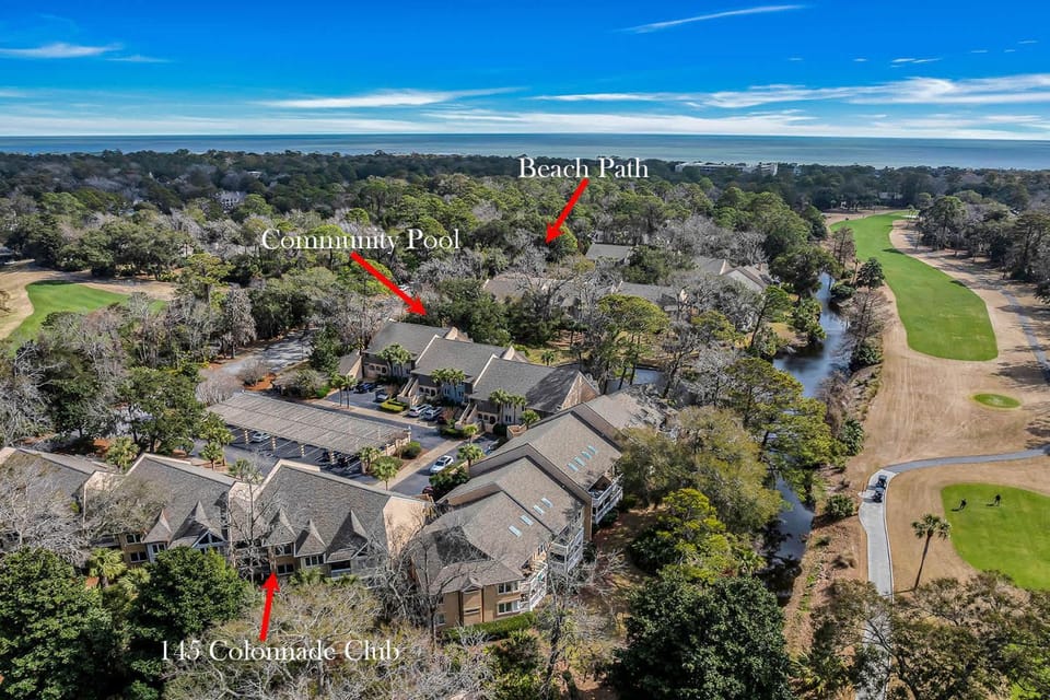 145 Colonnade Club Villa Beach Path Pool Hot Tub Villa in Hilton Head Island