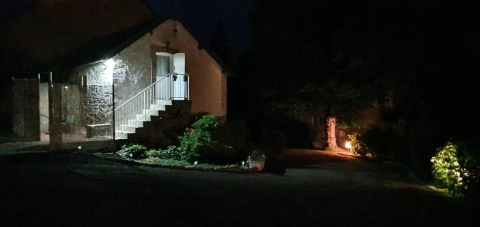 Property building, Night, Garden view
