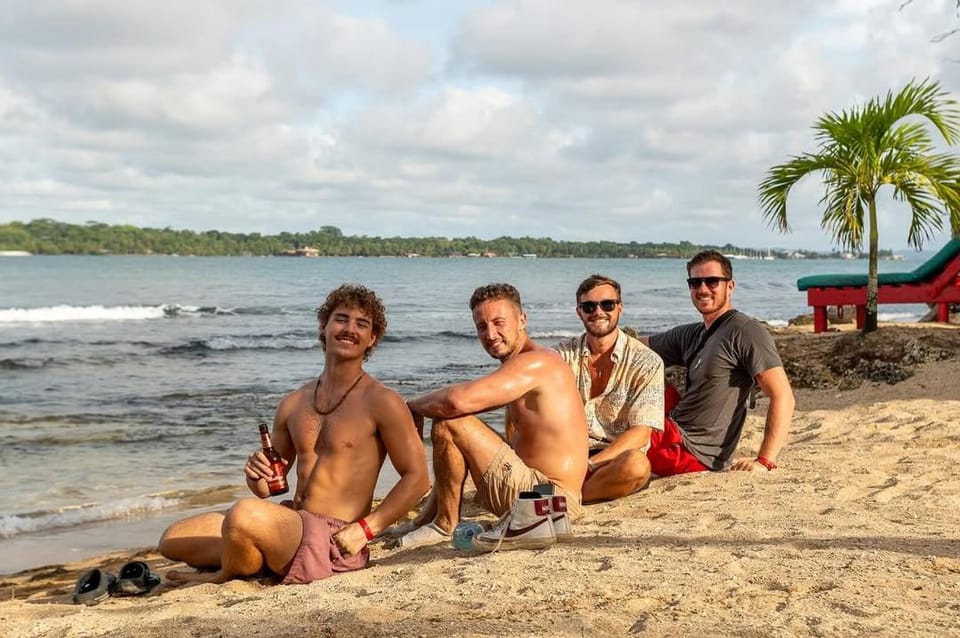 Beach, Sea view, group of guests