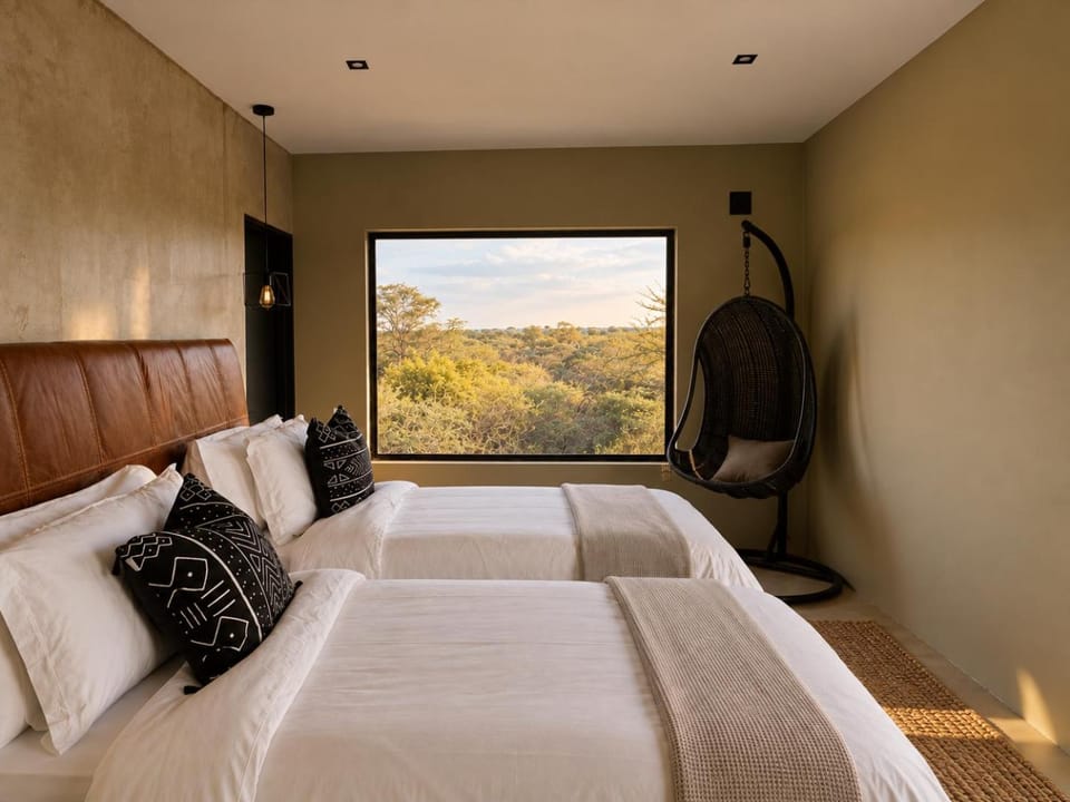 Bed, Natural landscape, Photo of the whole room, Bedroom