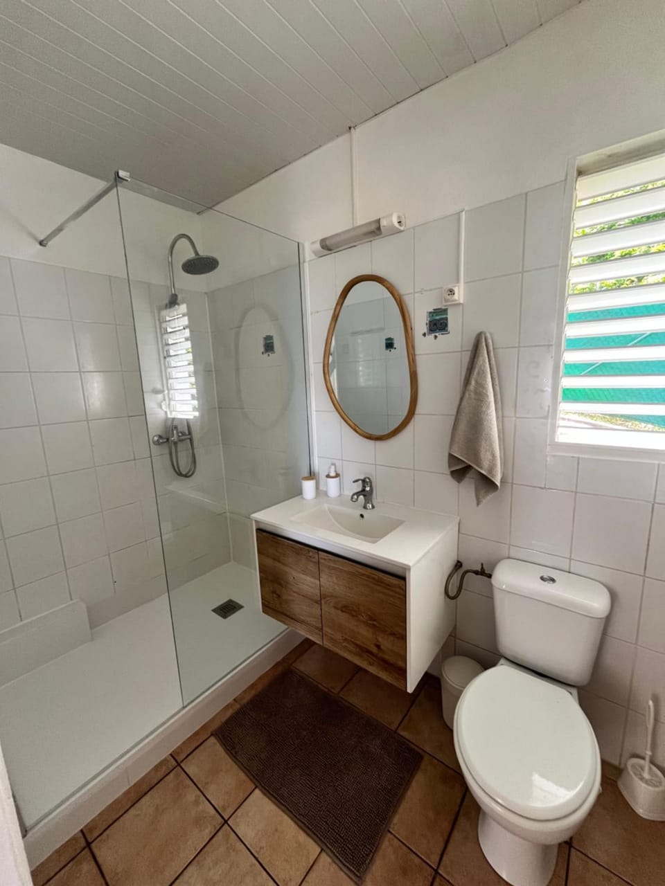Shower, Toilet, Bathroom, towels