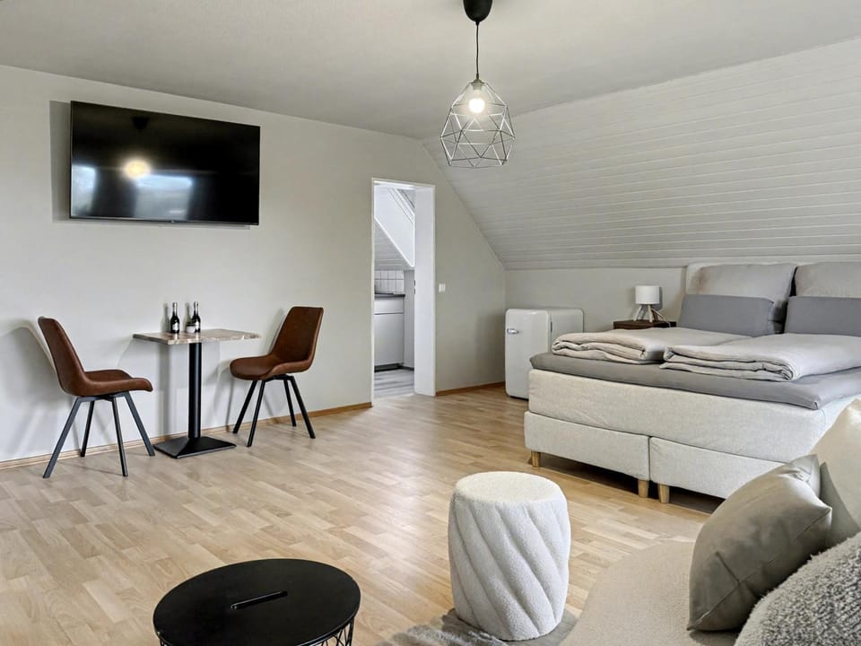 Bed, TV and multimedia, Dining area