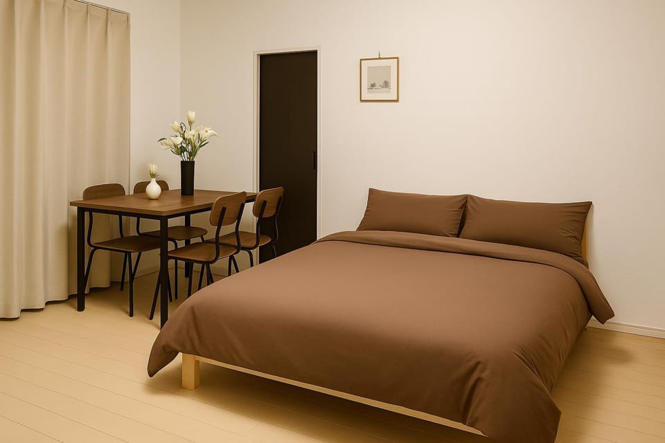 Bed, Living room, Bedroom