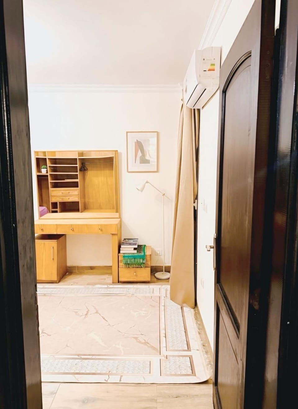 Bed, Photo of the whole room, Bedroom, wardrobe, air conditioner