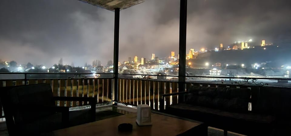 Property building, Night, View (from property/room), Balcony/Terrace, City view