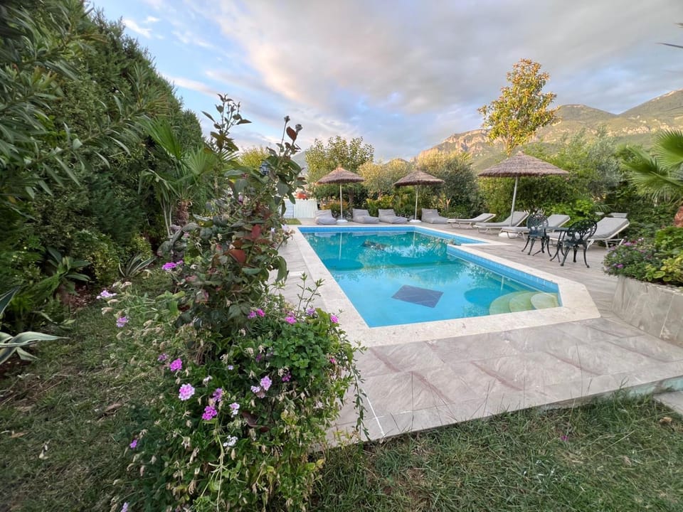 Spring, Day, Natural landscape, Mountain view, Pool view, Swimming pool