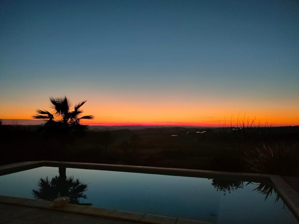 Swimming pool, Sunset