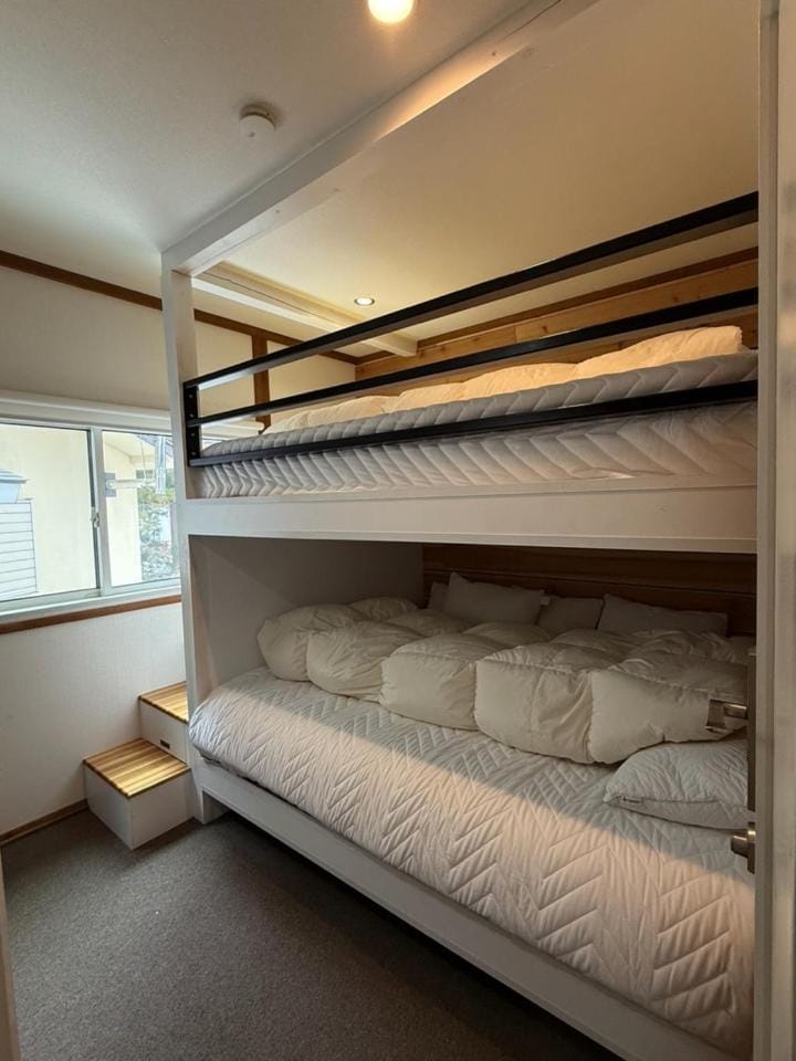 Photo of the whole room, bunk bed